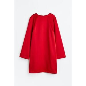 H&M Mini Dress satin cocktail flared sleeve Red Size XL